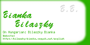 bianka bilaszky business card